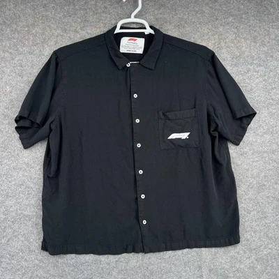 Camisa Fórmula 1 Para Hombre Grande Negra PacSun DRS Active 2023 Carreras Abotonada F1 Top Foto 1 de 4