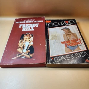 2 Vintage Adult 18+ Erotica Books Lot Freddy Hill , New Sexy Student - Bild 1 von 6