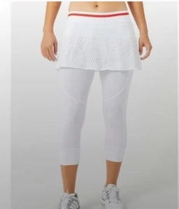 Adidas By Stella McCartney Barricade Skirt W/ Capri Leggings White Size M Tennis - Picture 1 of 20