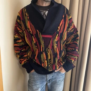 Limnos Australian Made Pure Wool Coogi Style Sweater Vintage M Cosby Great Cond - Picture 1 of 11