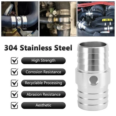 Aluminum 1-1/4" Hose w/ 1/8" NPT Steam Port Adapter Top Radiator LS Swap Coolant Foto 1 de 4