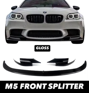 ALERÓN DIFUSOR TRASERO LABIO DIVISOR PARACHOQUES DELANTERO BMW F10 M5 NEGRO BRILLANTE 10-16 - Imagen 1 de 8