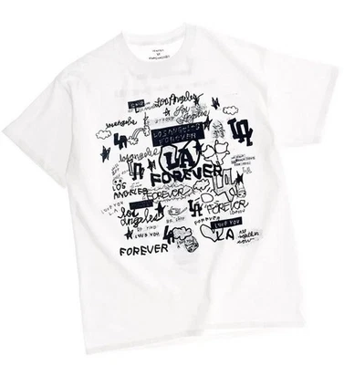 RARA Nueva con Etiqueta MARC JACOBS Camiseta Blanca Manga Corta LA FOREVER TEE- M Foto 1 de 2