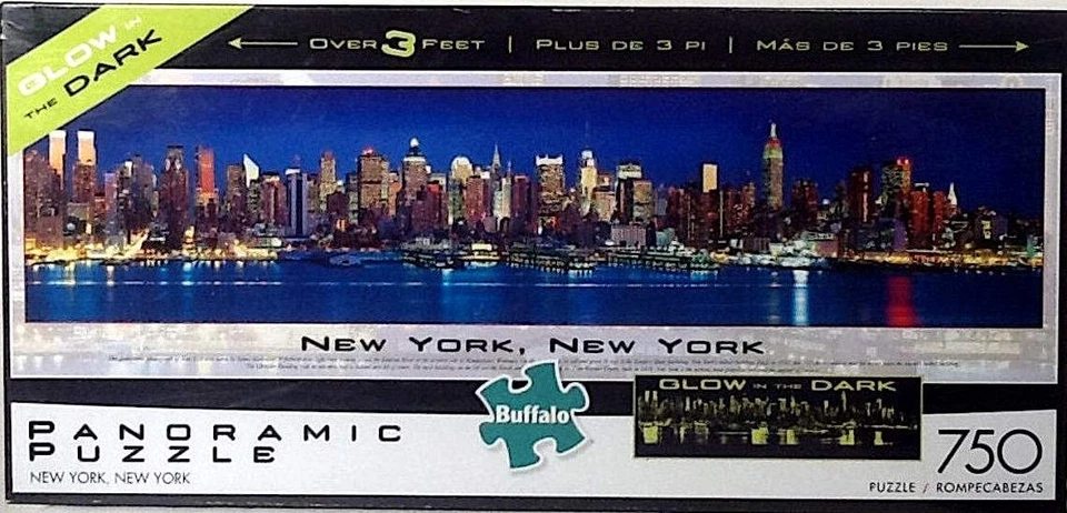 New York Hudson River Empire State Building Panoramic 750 pc 38.25x11.25 - Image 1 of 1