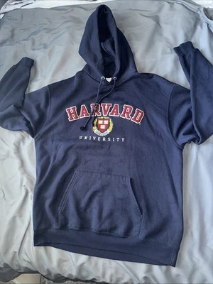 Harvard University Sweatshirt HOODIE Size Large Navy - Image 1 of 4