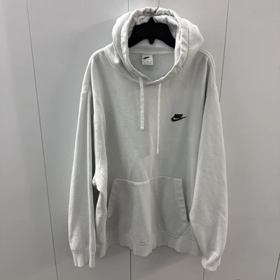 Sudadera con Capucha Nike Club Talla XXL CREMA BLANCO ROTO CON NEGRO Swoosh Foto 1 de 4