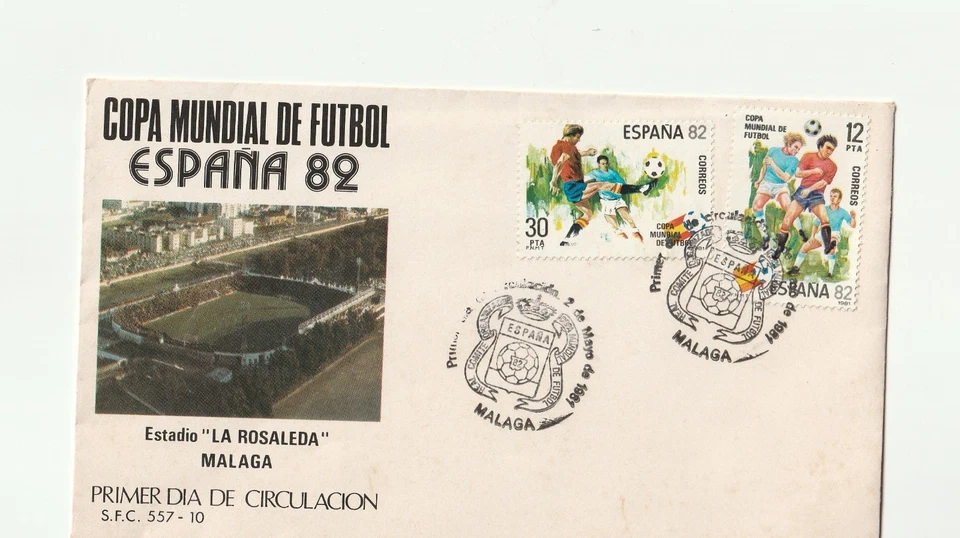Mundial Futbol España 82 Sede  Málaga  1º Día año 1981 - Imagen 1 de 1