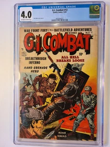 G.I. COMBAT # 12 QUALITY 1953 CGC 4.0 DICK DILLON COVER AND ART - Picture 1 of 2