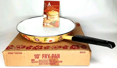MCM Porcelain Enamel Fry Pan With Original Box Made In West Germany 1960s - Image 1 of 4