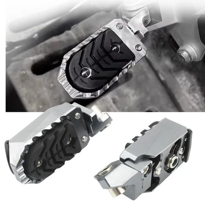 Reposapiés ajustables plateados para BMW R1200GS 2016-2019 2017 Foto 1 de 4