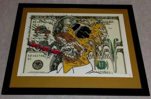 DEATH NYC ltd ed signed FRAMED art print 45x32cm ode Homer Simpson Matt Gondek - Picture 1 of 3