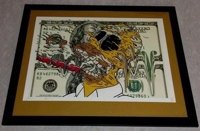 DEATH NYC ltd ed signed FRAMED art print 45x32cm ode Homer Simpson Matt Gondek - Image 1 of 3