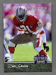 DEION SANDERS 1994 CONTENDENTI PLAYOFF!!! CARTOLINA #61 49ERS - Foto 1 di 2