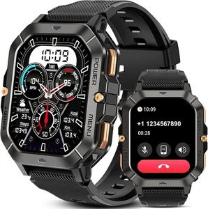 Men's Smartwatch - Military Men's Fitness Smartwatch With Bluetooth Calls, 2.02 - Picture 1 of 8