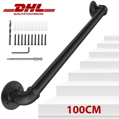 100cm Handlauf Treppengeländer Geländer Wandhandlauf Wasserrohr Handlauf - Bild 1 von 4