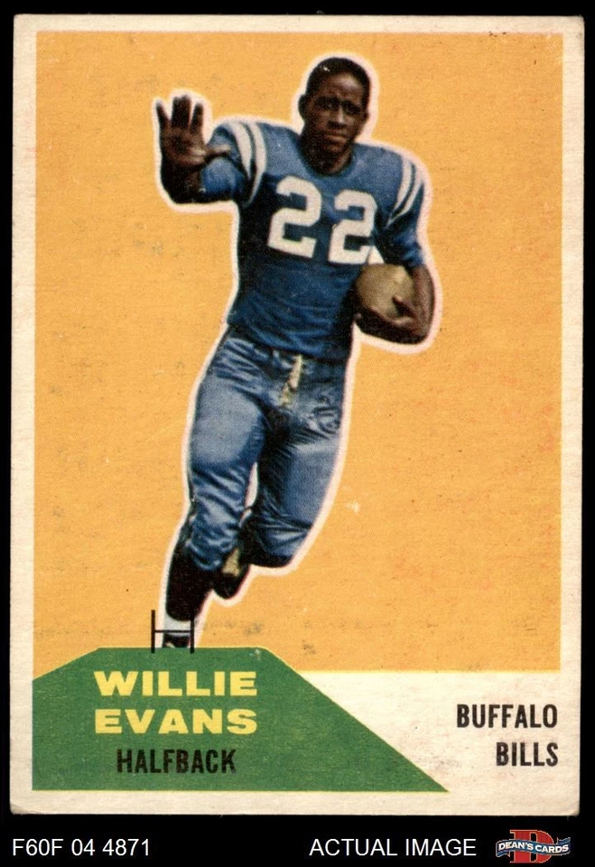 1960 Fleer #65 Willie Evans Bills 3.5 - VG+ - Image 1 of 1