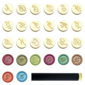 Letter A-Z Wax Seal Stamp Set - 26 Pieces Mini Initial Sealing Wax Stamp, 0.4... - Picture 1 of 5