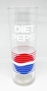 Diet Pepsi One Calorie Style #2 Vintage 14 OZ. Tall Slim Drinking Glass - Picture 1 of 2