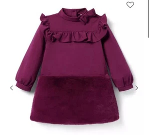 JANIE AND JACK Mädchen Kunstfell Ponte Kleid Größe 2T NEU Neu mit Etikett Party - Bild 1 von 4