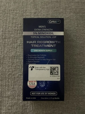 5% Minoxidil for Men Hair Growth Serum Faster Thicker Stronger Hair Growth - Image 1 of 4