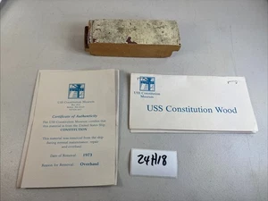 USS Constitution Madera con Certificado de Autenticidad Museo Boston MA De Colección Militar 24H18 - Imagen 1 de 12
