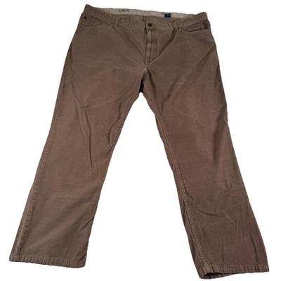 Izod Men’s 46 x 32 Tan Classic Fit Flat Front Saltwater Wash Corduroy Pants - Image 1 of 4