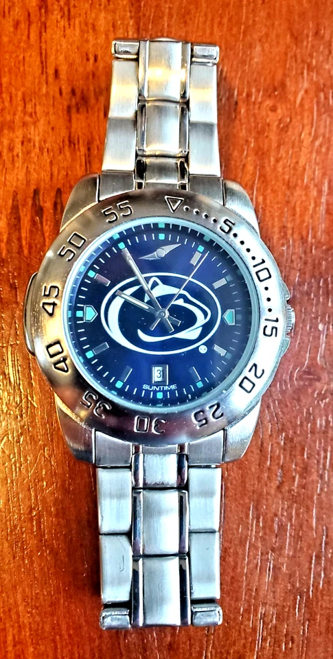 Reloj de pulsera Penn State Nittany Lions de acero inoxidable para hombre, ¡resistente! Foto 1 de 1