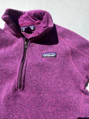 Women's Patagonia Sweater Purple Pullover S Zip Stretch Light Breath Base Hike - Image 1 of 4