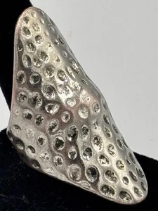 Silver Hammered Cocktail Size 6 - Picture 1 of 7