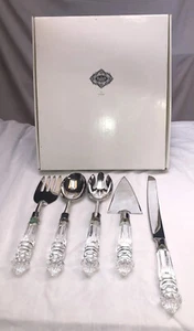 Shannon By Godinger Catrina 5 Piece Crystal Handle Serving Set - Picture 1 of 20
