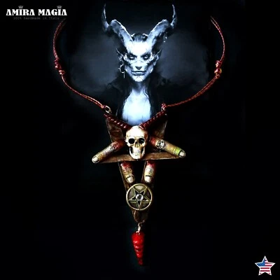 Inverted Pentagram Star Antichrist Satanic Satan Necklace Lucifer Pendant Jewel - Image 1 of 4