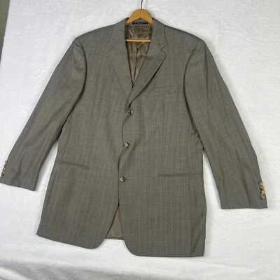Abrigo Blazer Deportivo HUGO BOSS Para Hombre 44L Gris Rayas Lana Virgen Hecho en la Unión en EE. UU. Foto 1 de 4