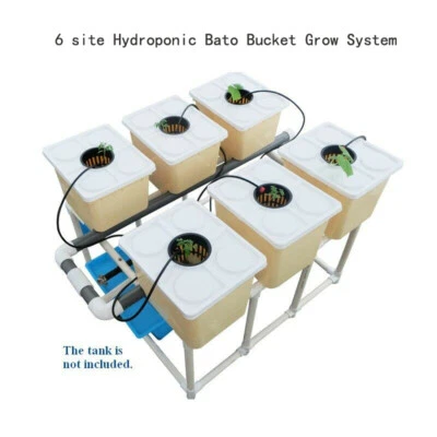 TECHTONGDA Brand New 6 Site Hydroponic Bato Bucket Grow System Indoor&Outdoor - Image 1 of 4