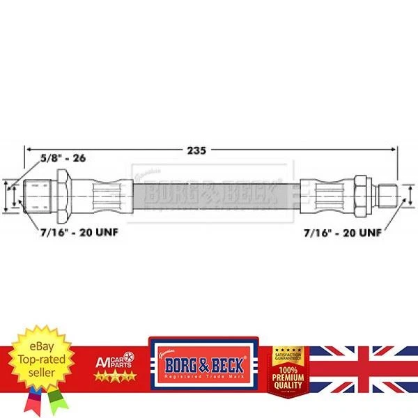 Manguera de embrague nueva para Mg MGB 62-80 ACC5509 BORG & BECK BBH6528 Foto 1 de 1