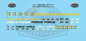 Caterpillar Cat Service MOW camion veicolo camion HO 1:87 set decalcomanie in scala - Foto 1 di 2