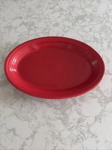 Fiesta Scarlet Red Large Oval Serving Platter 13 5/8” USED, Fiestaware - Picture 1 of 7