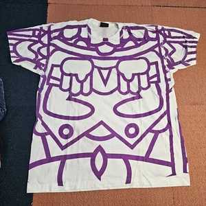 Pegleg NYC T-Shirt Adult AOP XL White Purple S/S Y2k Streetwear W5d - Picture 1 of 6