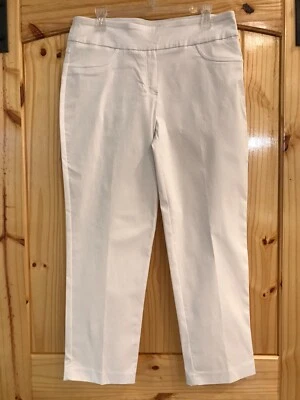 RUBY RD. WOMEN'S PULL ON STRETCHY SLIMMING PANTS SIZE 14 WHITE NEW WITH TAG - Image 1 of 4