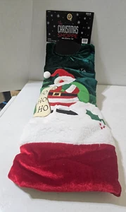 New 48" Christmas Shoppe Tree Skirt -  Red Santa Thick Quality Material HO HO HO - Picture 1 of 10