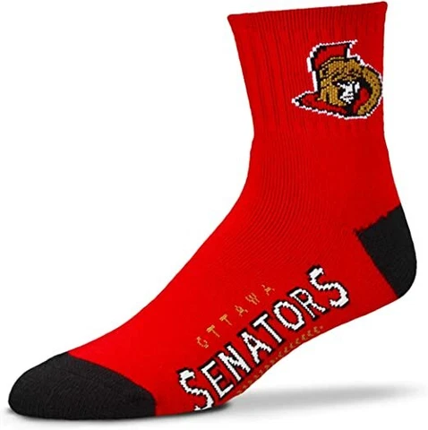 Ottawa Senators Hockey Red & Black Deuce Quarter Socks Cover