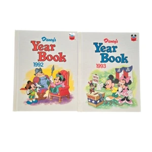 Disney's Year Book 1992 & 1993 Vintage Hardcover Wonderful World Of Reading - Picture 1 of 6