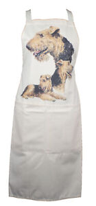 Airedale Terrier Group Cotton Apron Double Pockets UK Made Baker Cook
