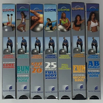 Core Secrets Gunner Peterson Brooke Burke VHS Bundle Series Of Seven Tapes - Image 1 of 4