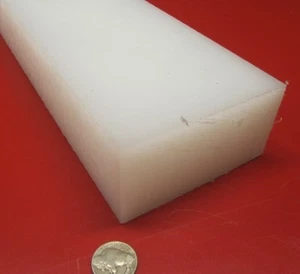 LDPE (Low Density Polyethylene) Bar Natural, 2.0" Thick x 4.0" Wide x 24" Length - Picture 1 of 7