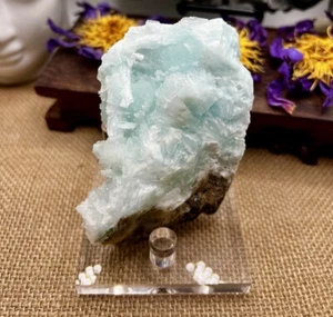Rare Blue Aragonite Specimen Crystal Mineral. Leshan, Sichuan Province, China - Picture 1 of 7