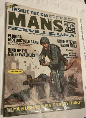 Vintage Man's Magazine January 1967 1960s 60s Vietnam War Story Art Gang CIA Men Foto 1 de 4