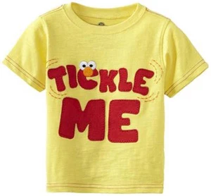 Sesame Street Infant Boys Yellow Elmo Tickle Me Top Size 12M 18M 24M - Picture 1 of 1
