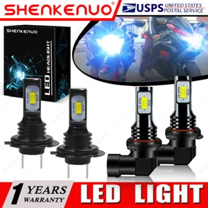 For Yamaha Stratoliner XV1900 2006-2014 4X H7+9006 LED Headlights Bulb 8000K HKL - Picture 1 of 12