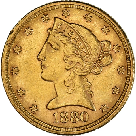 [#1111234] Coin, United States, Coronet Head, $5, Half Eagle, 1880, Philadelp, h Cover