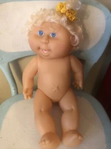 Plastic Cabbage Patch Doll, 1991, Blonde Hair, Blue Eyes, Yellow - Picture 1 of 11